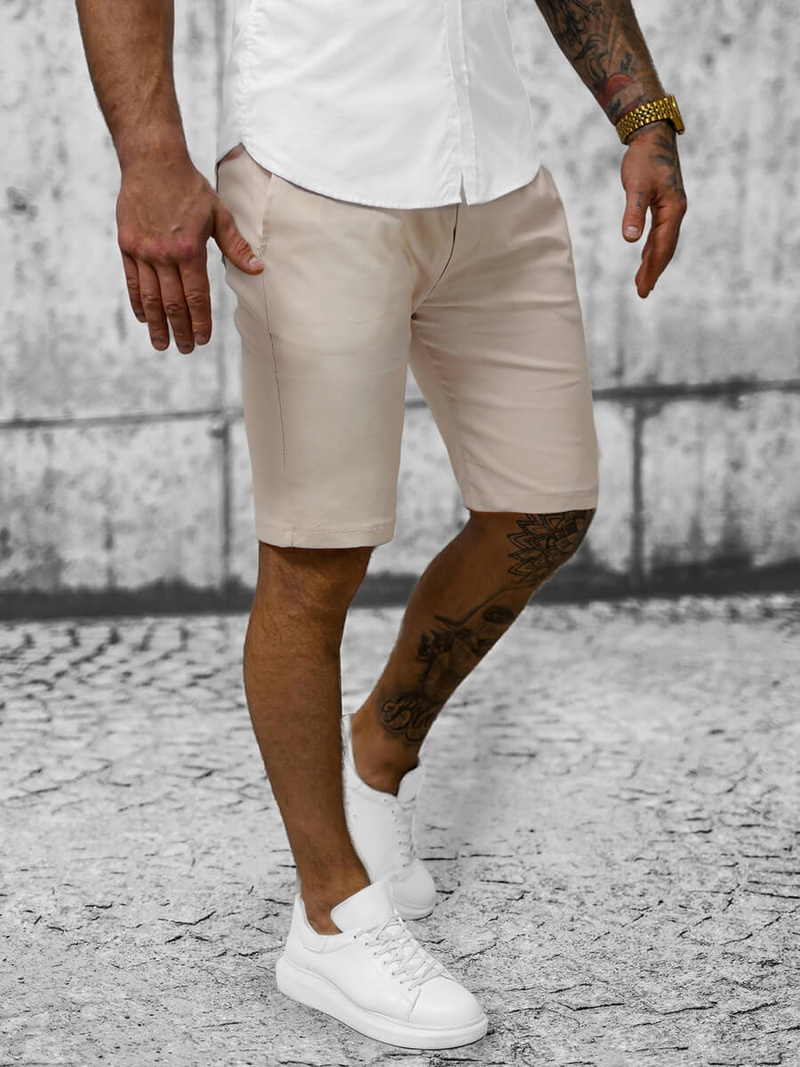 Pánske Chino Kraťasy béžové OZONEE O/P4052