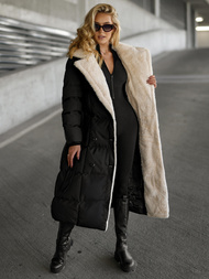 Dámska Bunda Čierno-Bielé OZONEE JS/16M9168/392B