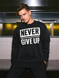 Pánska Mikina Čierna OZONEE JS/8B1769/3