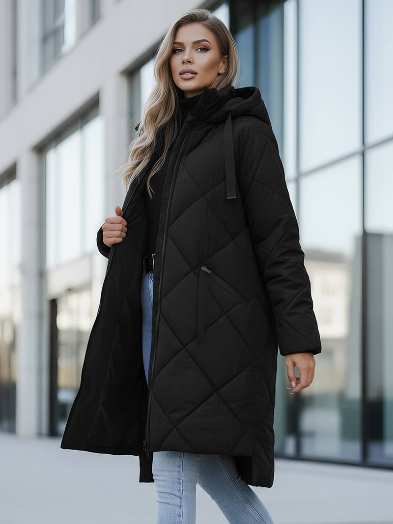 Dámska bunda čierna OZONEE JS/5M3168/392Z