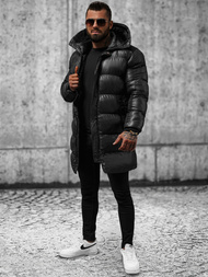 Pánska Bunda Čierna OZONEE O/M800Z