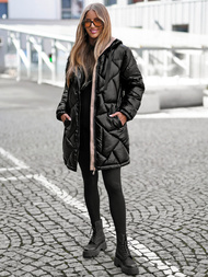 Dámska bunda čierna OZONEE JS/5M3189/392Z