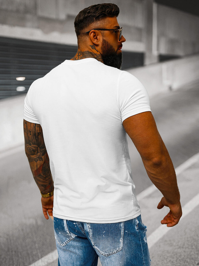 Pánske Tričko Biele OZONEE JS/712005Z