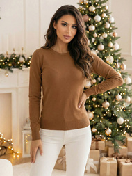 Dámsky Sveter Camelový OZONEE JS/8005/7Z