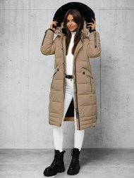 Dámska Bunda Tmavo-Béžové OZONEE O/W377