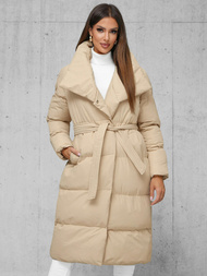 Dámska bunda béžová OZONEE JS/M737/62Z