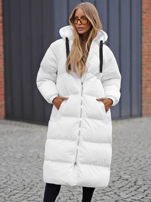 Dámska bunda biela OZONEE JS/5M3163/281Z
