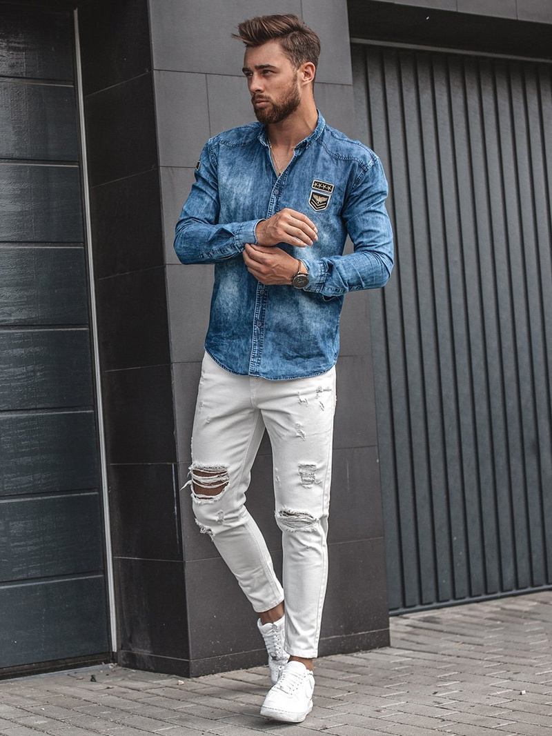 Pánske rifle Biele OZONEE B/55082