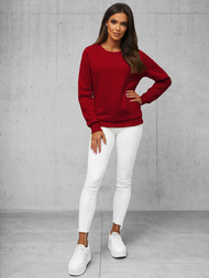Dámska mikina tmavo červená OZONEE JS/W01Z