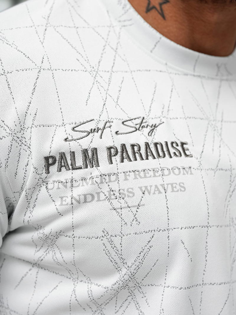 Pánske Tričko Biele OZONEE O/QQ1530