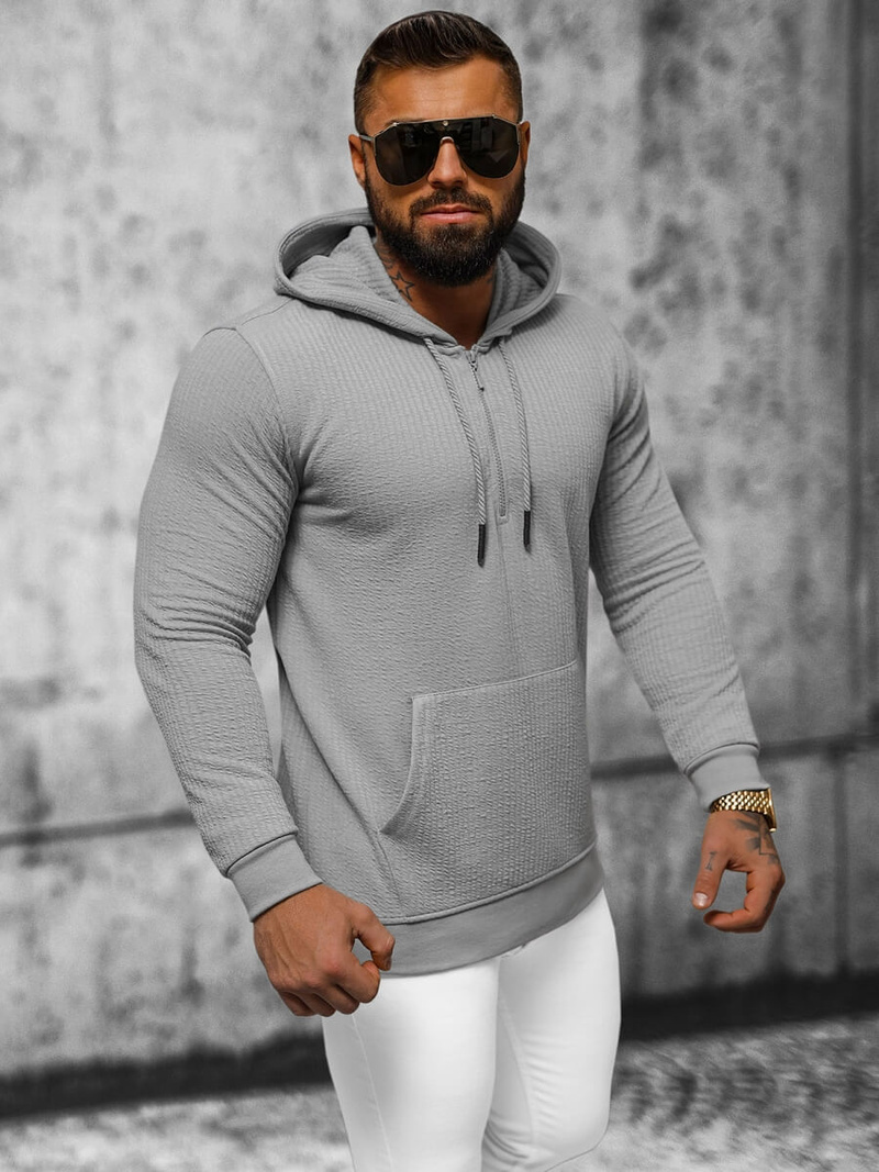 Pánska Mikina Sivé OZONEE O/TB2273