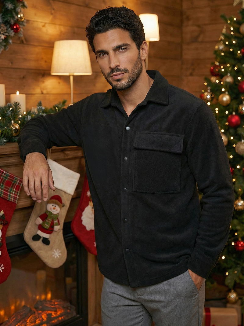 Pánska Košeľa Čierna OZONEE O/GOM23040Z