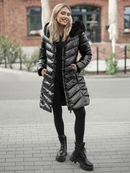 Dámska bunda čierna OZONEE JS/16M9100/392Z