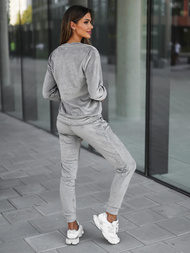 Dámska Velúrová Tepláková Súprava Sivý OZONEE O/8C1173/2