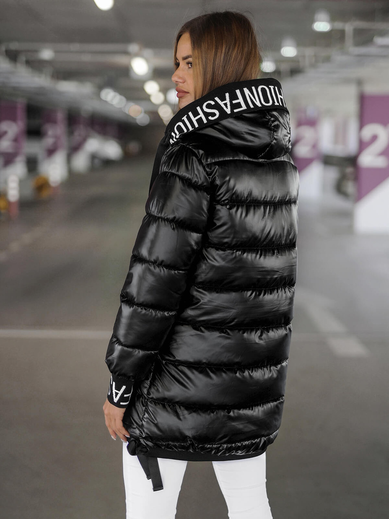 Dámska bunda čierna OZONEE JS/5M3188/392Z