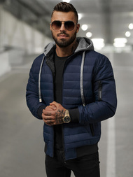 Pánska Bunda Námornícka Modrá OZONEE JS/8M985/215