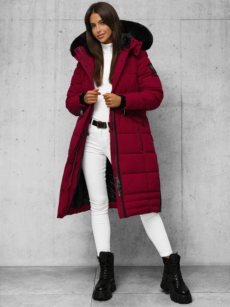 Dámska bunda bordová OZONEE O/W377