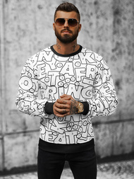 Pánska Mikina Biela OZONEE JS/8B1136/1