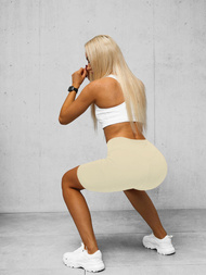 Krátke dámske legíny ecru OZONEE O/K5-J