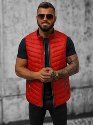 Pánska vesta tmavo červená OZONEE N/7103/5Z