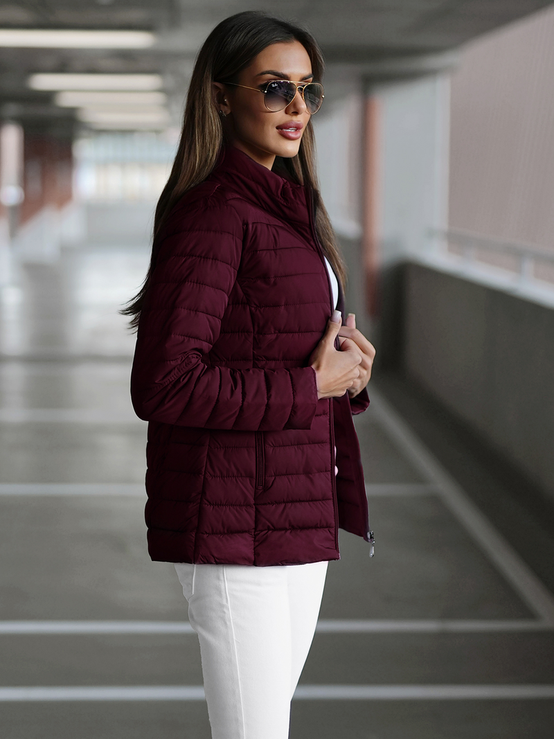 Dámska Bunda Tmavý Bordová OZONEE JS/16M9109/01Z