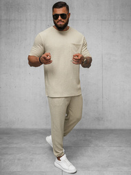 Pánske Tričko Béžová OZONEE O/Y960T