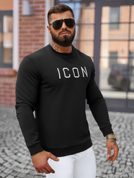 Pánska Mikina Čierna OZONEE O/D7394Z