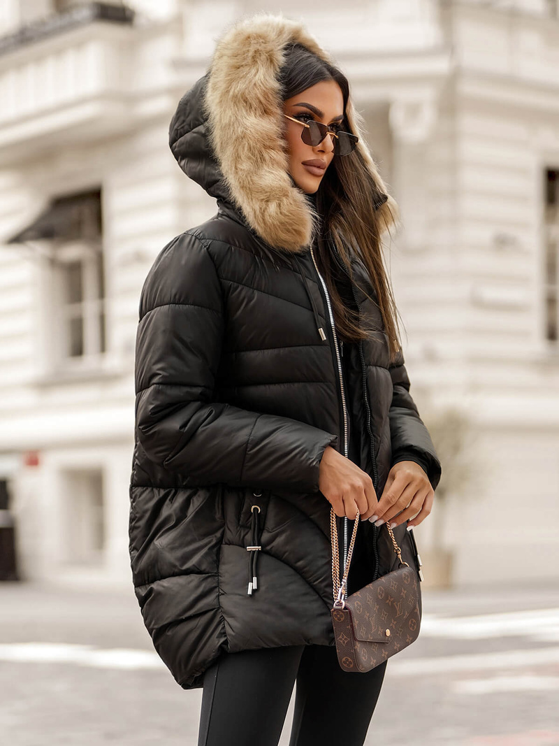 Dámska Zimná Bunda Čierna OZONEE JS/5M3257/392