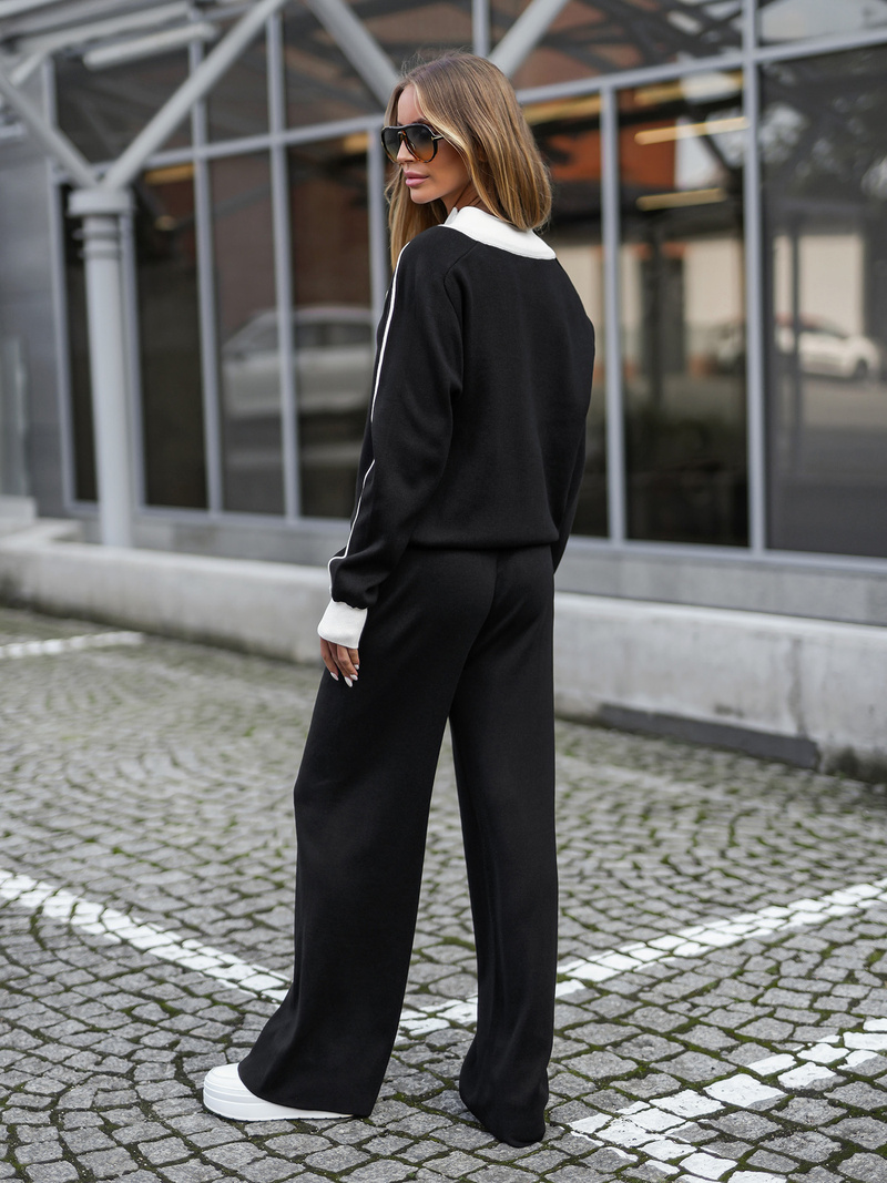 Dámska dvojdielna tepláková súprava čierny OZONEE JS/26C8805/3