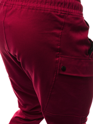 Pánske jogger nohavice Bordové OZONEE O/11103