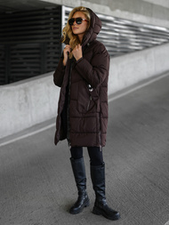 Dámska Zimná Bunda Čokoláda OZONEE JS/16M9302/158