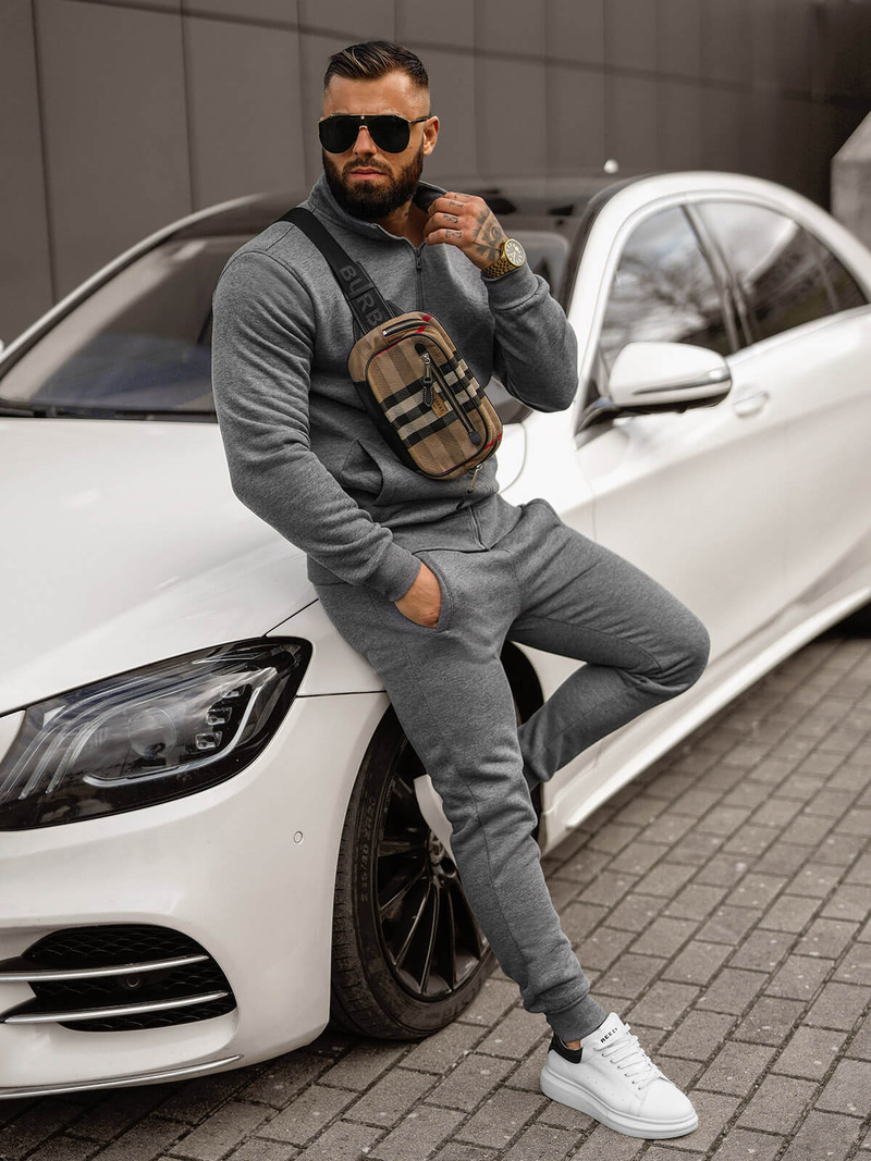 Pánska Tepláková Súprava Grafitová OZONEE JS/68C10385/5Z