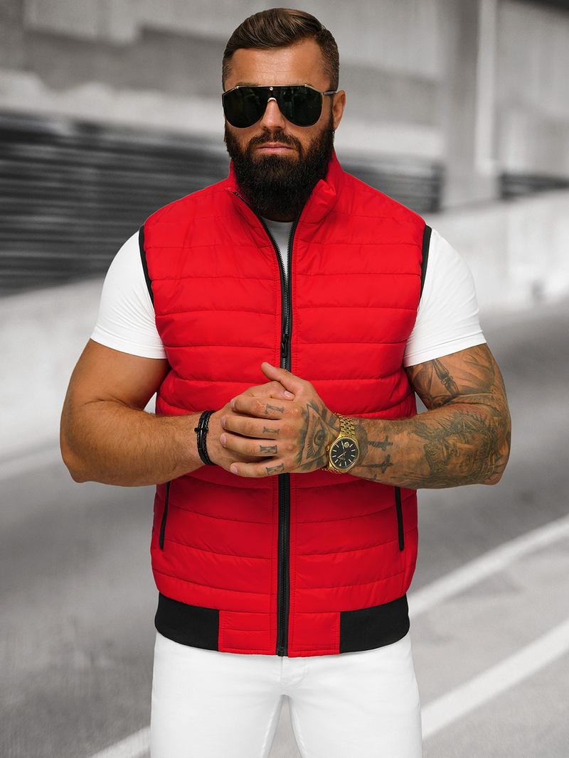 Pánska Vesta Červená OZONEE JS/MY77Z