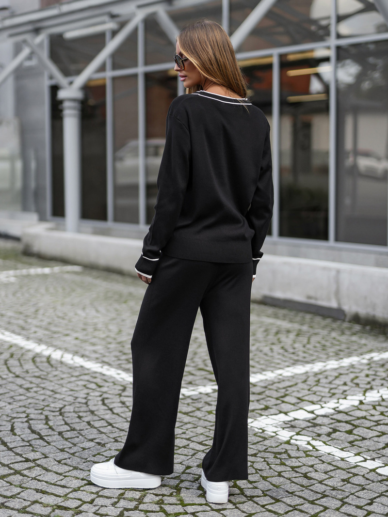 Dámska dvojdielna tepláková súprava čierny OZONEE JS/26C8802/3