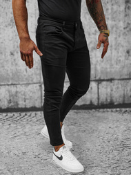 Pánske Chino Nohavice Čierne OZONEE NB/MP0160N