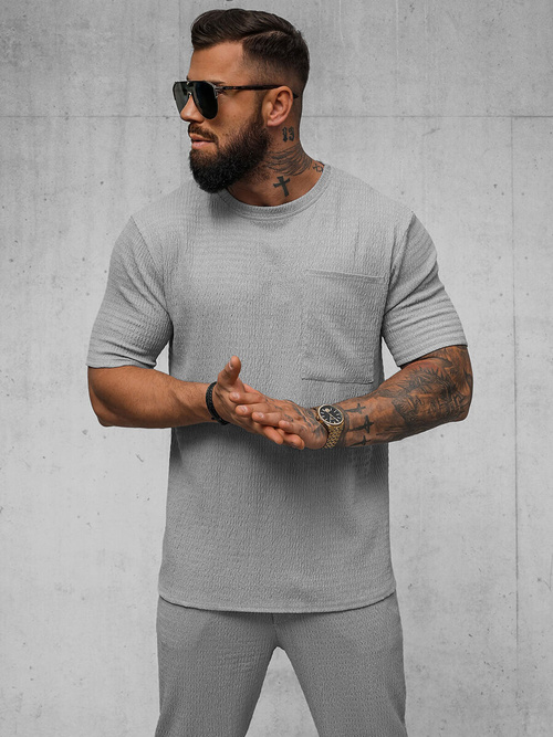 Pánske Tričko Sivý OZONEE O/Y960T