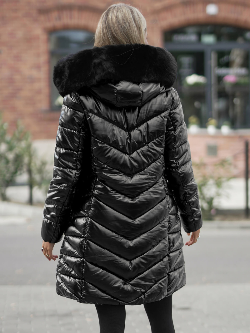 Dámska bunda čierna OZONEE JS/16M9100/392Z