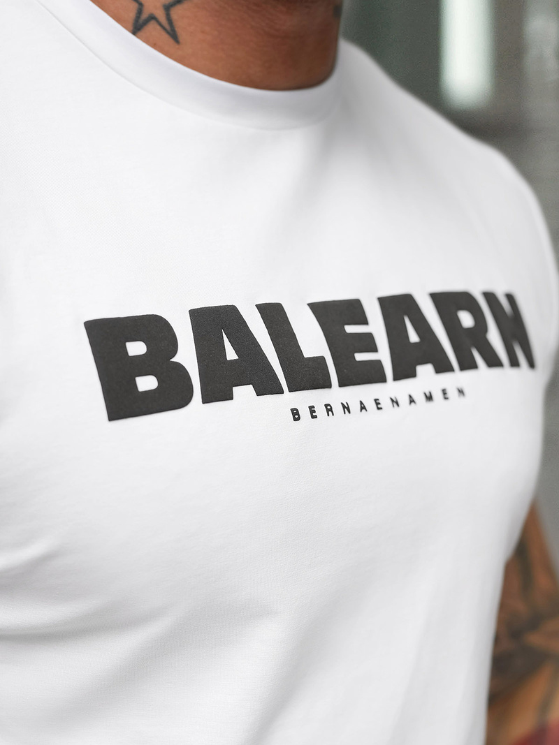 Pánske Tričko Biele OZONEE NB/MT3135