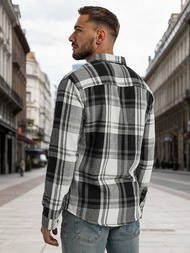 Pánska košeľa čiernobiela OZONEE NB/MC728N/3