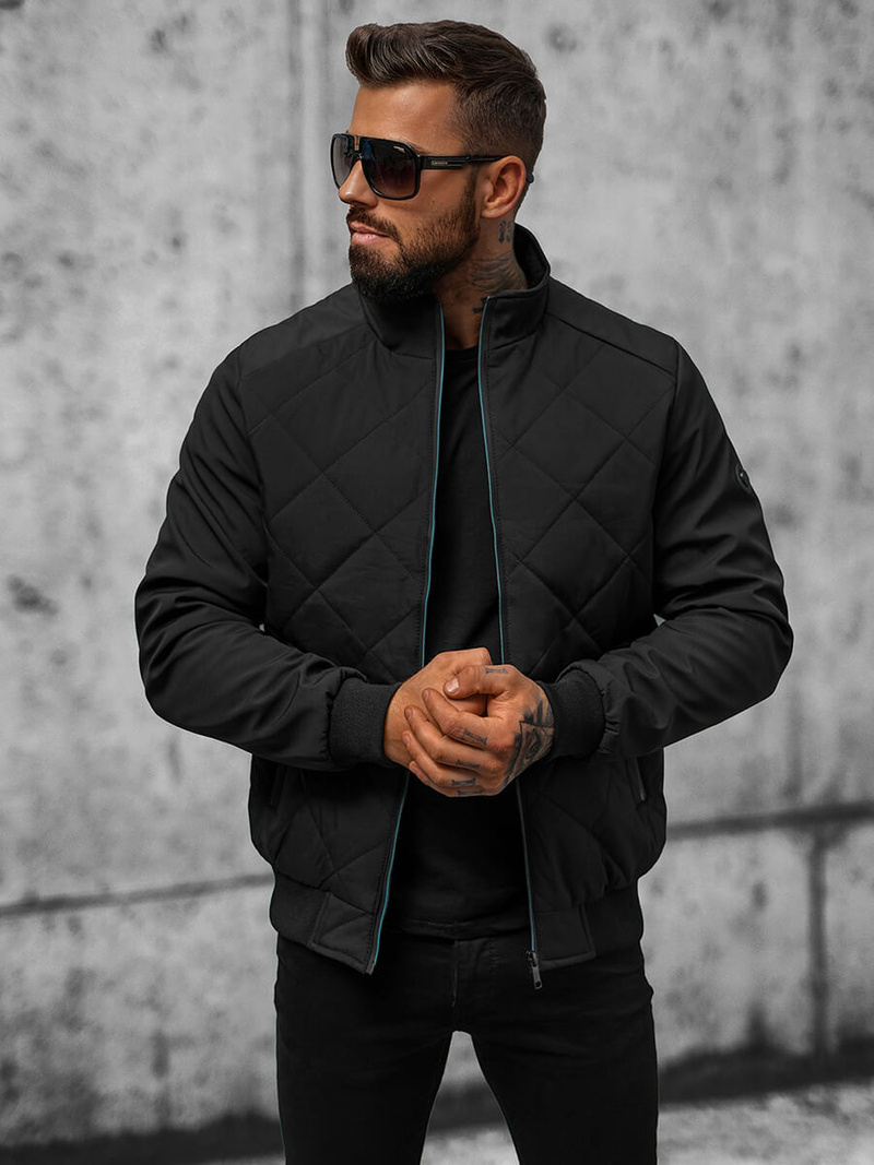 Pánska Bunda Čierna OZONEE JS/84M3022/392