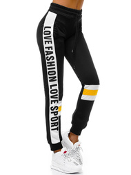 Dámske tepláky Čierno-žlté OZONEE O/82317