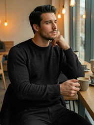 Pánsky Sveter Čierny OZONEE JS/59B3607/3