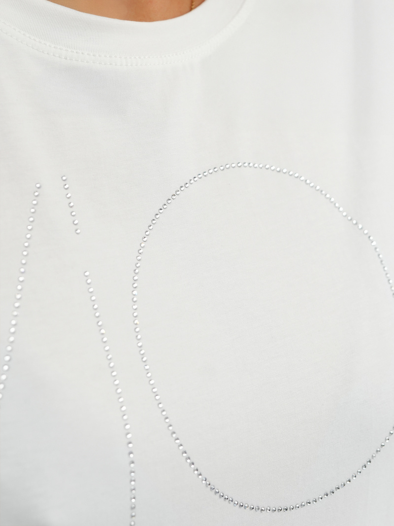 Dámske Tričko Biele OZONEE JS/YJ77841