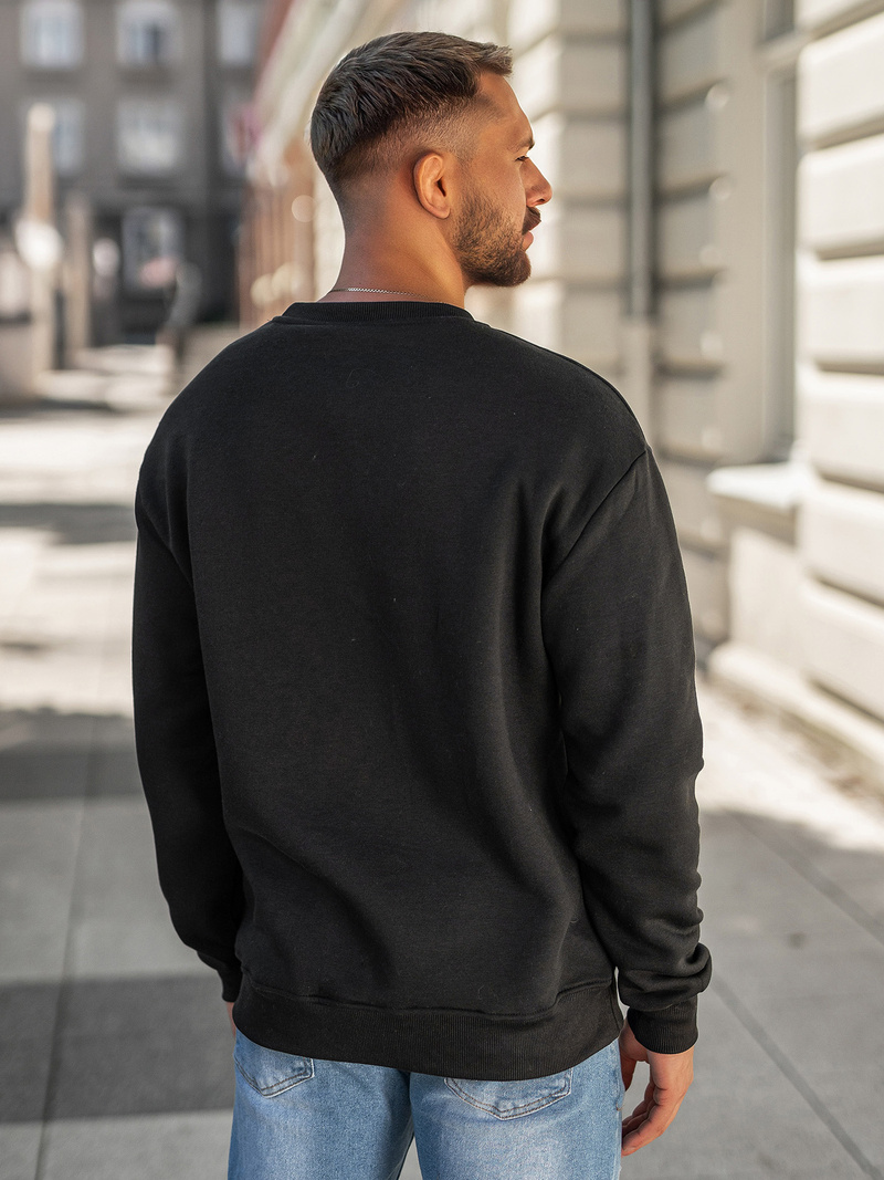 Pánska Mikina Čierna OZONEE JS/8B1763/3