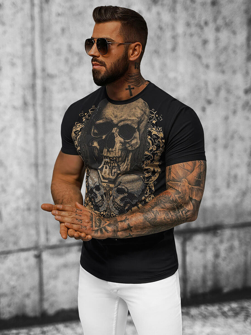 Pánske Tričko Čierne OZONEE NB/MT3020