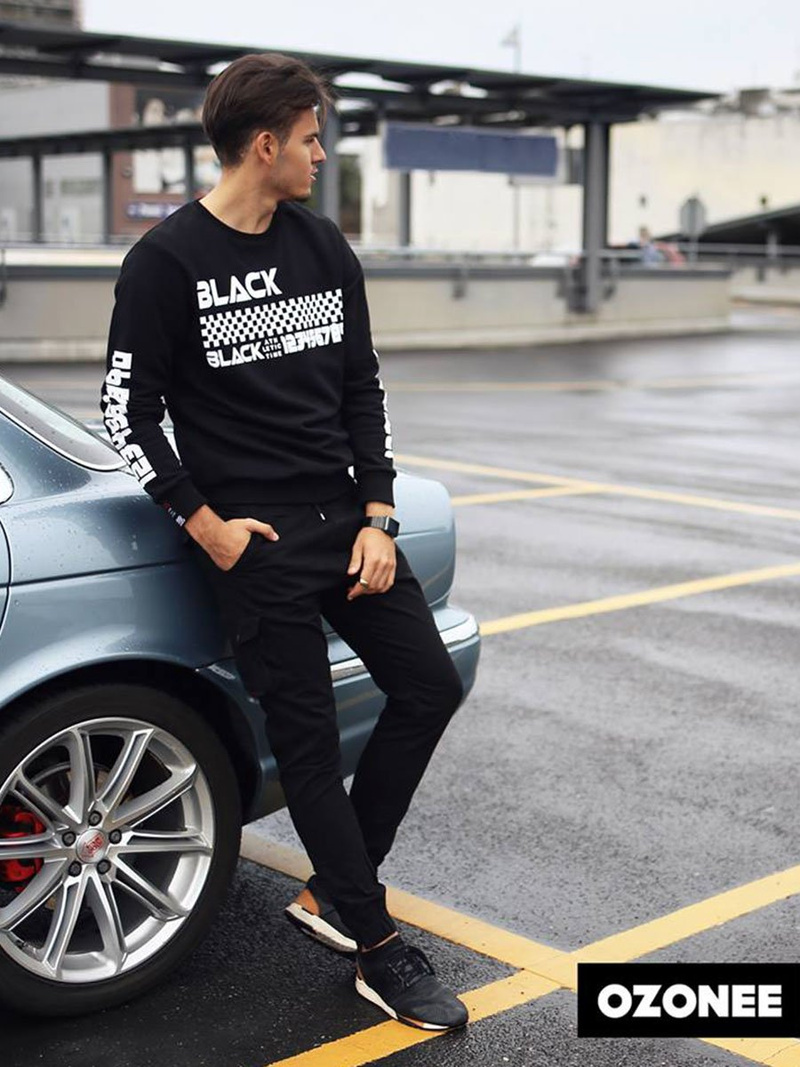 Pánske jogger nohavice Čierne OZONEE A/705