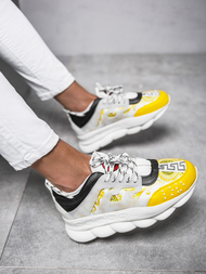 Dámske sneakersy bielo-žlté OZONEE G/2021