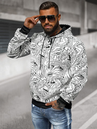 Pánska Mikina Biela OZONEE JS/8B1256/1