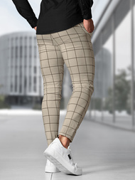 Pánske Chino Nohavice Béžové OZONEE O/P4009Z