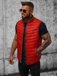 Pánska vesta tmavo červená OZONEE N/7103/5Z